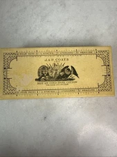 J&P Coats Best White Spool Cotton For Hand And Machine 6 Wooden Spools & Box