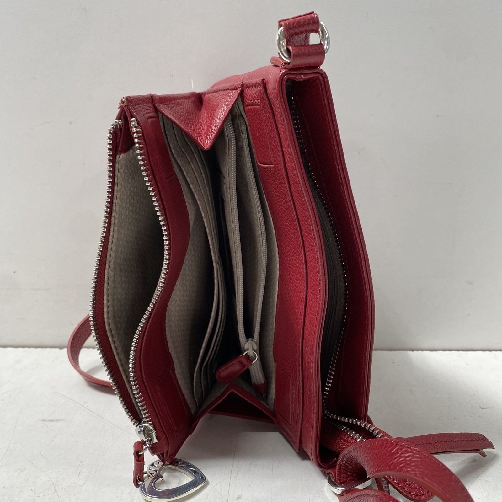 Brighton Red Solid Leather Adjustable Strap Small… - image 4