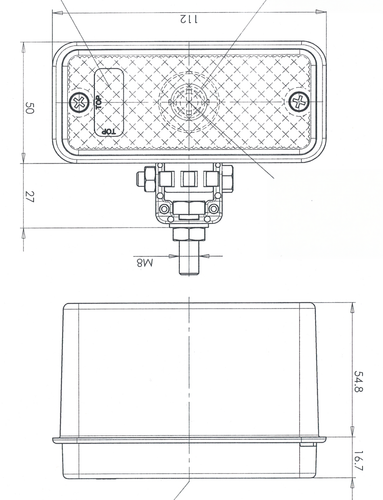 Nebelschlußleuchte 110x48x70 mm Nebelleuchte Nebellicht 12V 24V Universal Halter - Bild 3 von 5