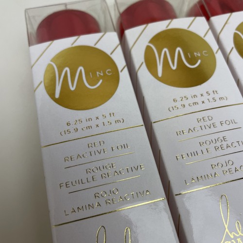 3 Rolls Lot: Heidi Swapp Minc Reactive Foil Red, 6.25" x 5 ft - Picture 3 of 4