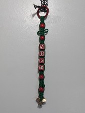 Vtg MCM 70s Handmade NOEL Christmas Jingle Bell Macrame Hanging Wall/Door Decor