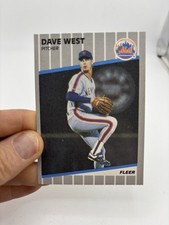 1989 Fleer #51 Dave West Rookie Card Minnesota Twins MLB Baseball Card. rookie card picture