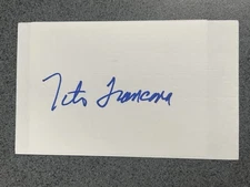 Tito Francona (1956) autographed 3 x 5 index card MLB Guaranteed to Pass
