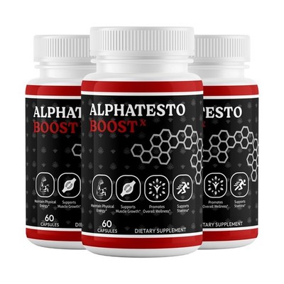 (3 Pack) Alpha TestoBoost X Plus Alpha Testo Booster for Men, AlphaTestoBoost