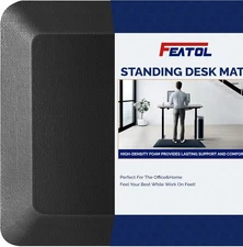 FEATOL Anti Fatigue Mat for Standing, 9/10 Extra Thick Ergonomic Standing Desk M
