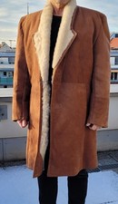 Lammfellmantel Wildleder Lammfell Mongolei 50-52 L-XL Vintage 