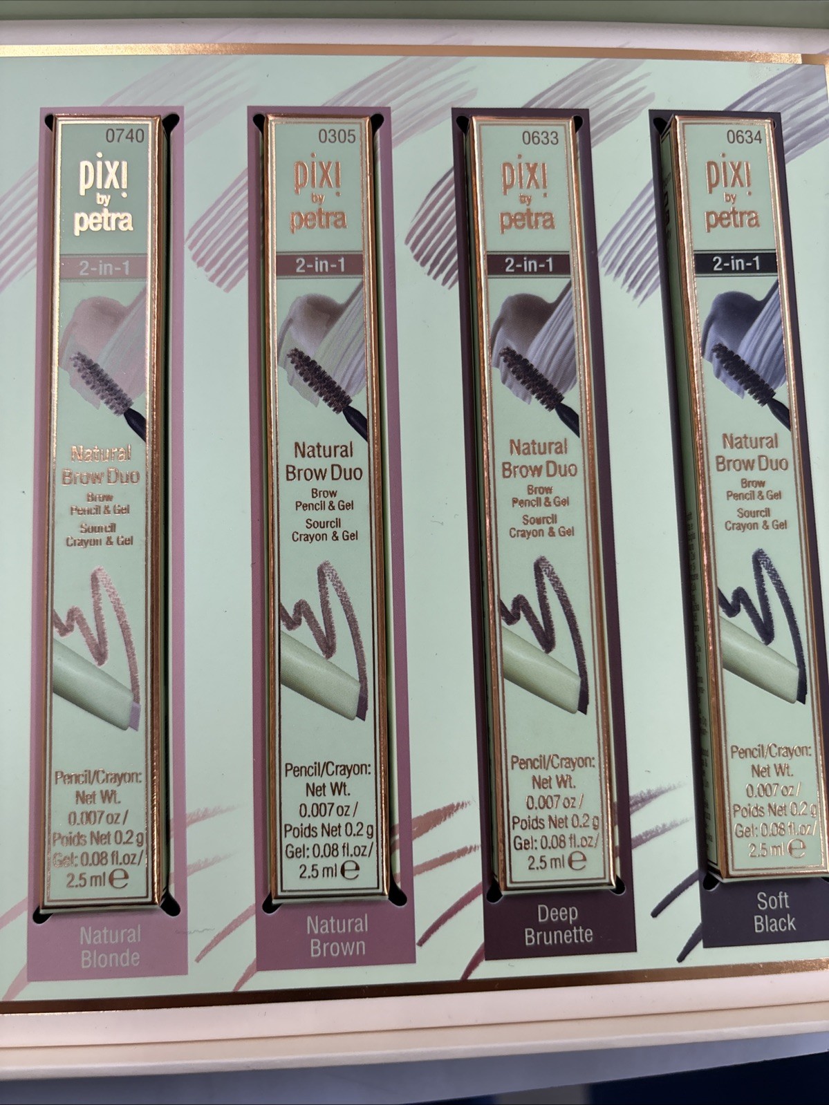 Pixi By Petra 2-in-1 Natural Brow Duo Pencil & Gel 4 Pieces + Gift