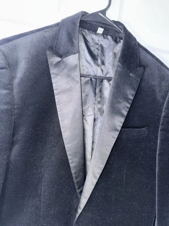 Blazer ajustado Express Photographer para hombre talla 38TERCIOPELO REGULAR NEGRO Foto 3 de 4