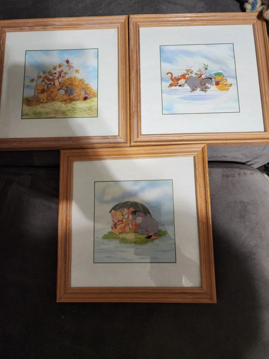 Three Vintage Walt Disney Framed Art Classics~Winnie The Pooh~The