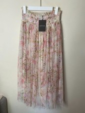 Needle & Thread Darling Meadow smocked ballerina midi skirt size small (8-10)