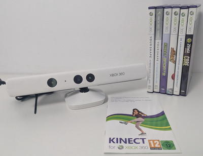 Xbox 360 Kinect Sensor Set + 6 Spiele | Komplett | Getestet & Gereinigt