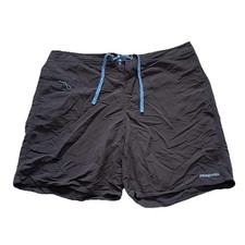 Patagonia Mens Board Swim Trunks Shorts Nylon Size 38 Gray Teal
