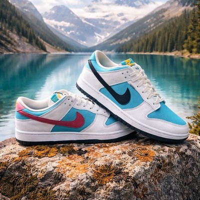 Nike Dunk Retro Shoes Low Top Dusty Cactus Thunder Blue Sneakers HF4850-345