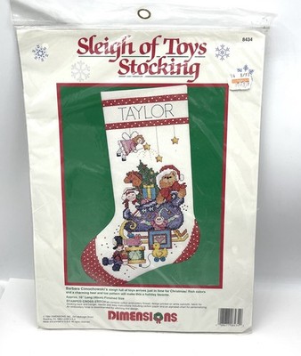 Dimensions stamped Crosstitch stocking kit Barbara Cimochowski's  Christmas