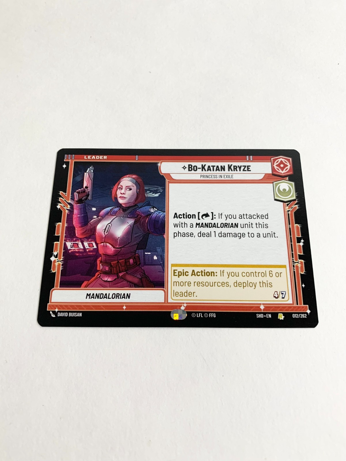 Bo-Katan Kryze Shadows of the Galaxy Star Wars Unlimited Card # 012/262
