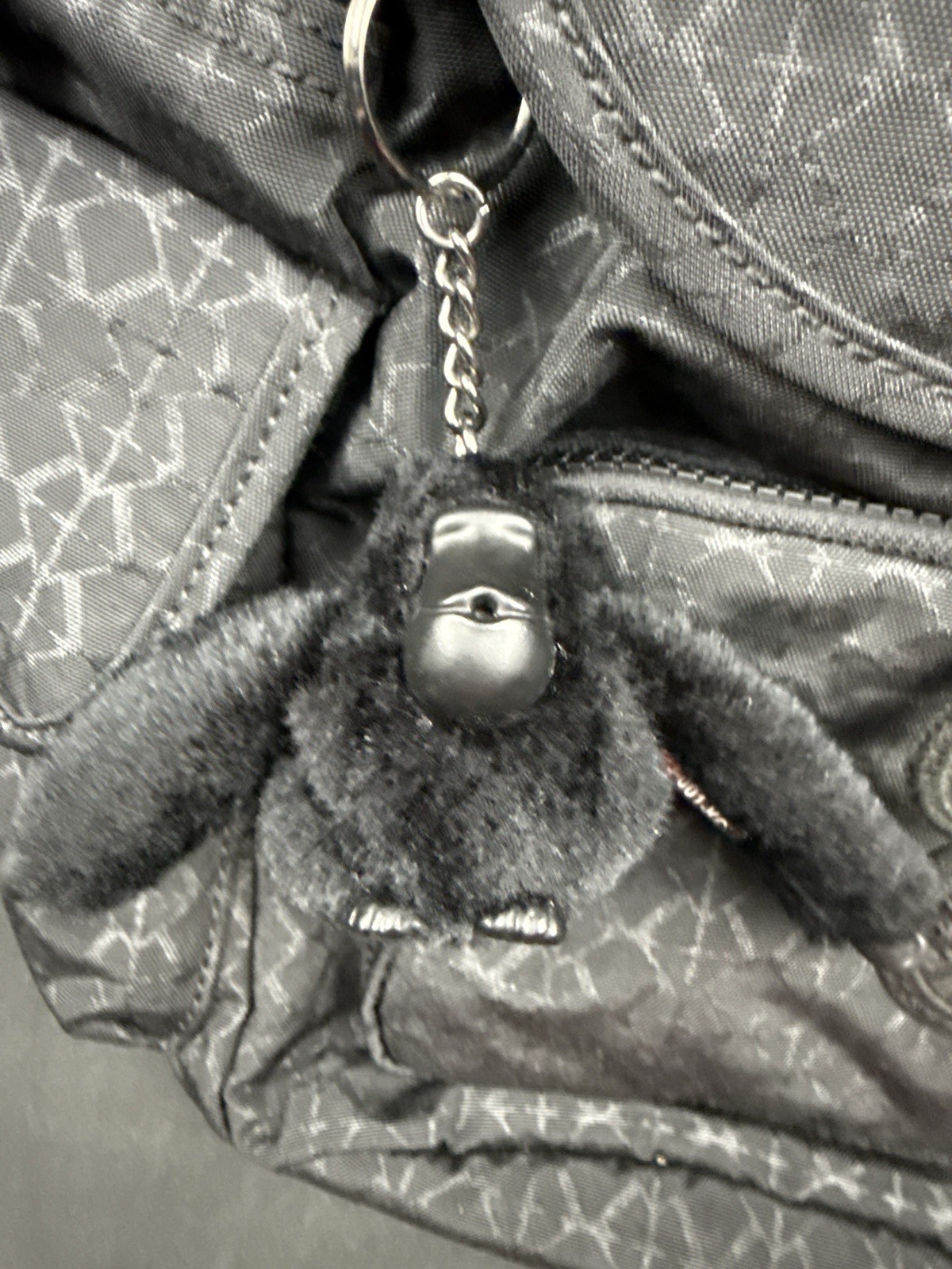 Kipling BlackNylon Mini Drawstring Backpack Front… - image 1