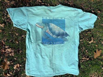 Vintage 80s 90s  Save the Kemp s Ridley Sea Turtle  Cayman Islands T Shirt XL