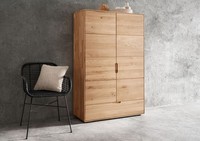 Highboard 100X145Cm Massivholz Eiche Schrank Wildeiche Massiv Neu Ovp!!!