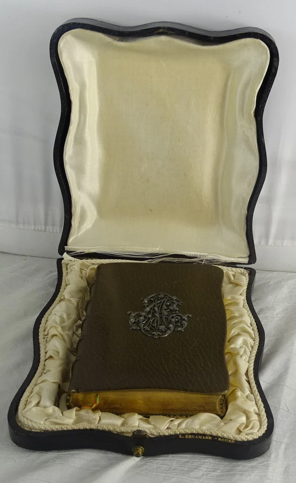 1895 - Antique Gauffered  Fore-Edge Roman Catholic Missal Bible Art Prayer Book - Image 3 of 4