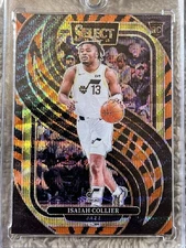 2024-25 Prizm Basketball Black & Orange Tiger Prizm #227 Isaiah Collier (RC) SSP