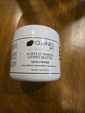Claines Art Acrylic White Gesso Primer Matte 500ml 16.9-oz for Oil Painting...