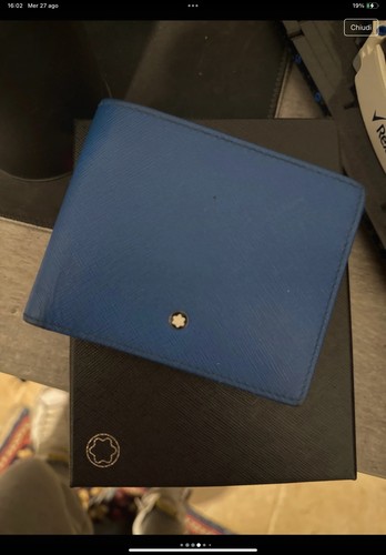 Montblanc Meisterstuck Portafoglio a Libro per Uomo - Blu - Foto 4 di 5