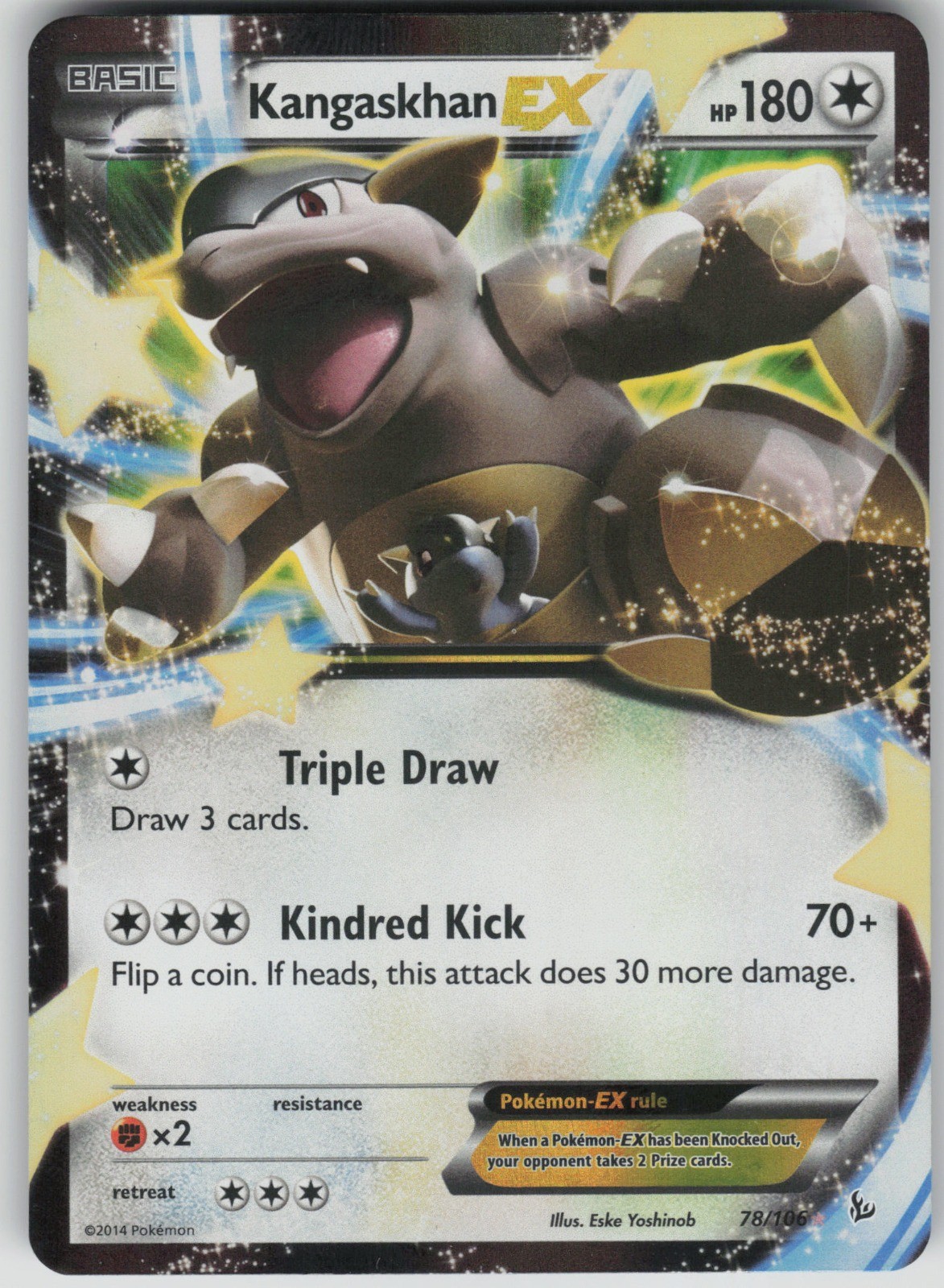 Pokemon TCG Kangaskhan EX Ultra Rare XY - Flashfire 78/106
