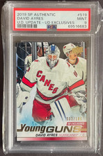 2019 SP Authentic #519 David Ayres Young Guns Exclusives Rookie (RC) PSA 9-2/100