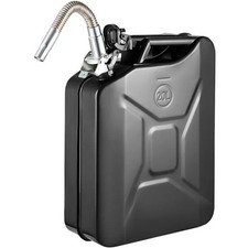 20L Black Jerry Gas Can - Rustproof Steel w/Flexible Spout System - 5.3 Gallon 