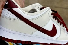 Nike Dunk Low CVE 1913 White Maroon Leather Low-Top Customized Men's Sneaker