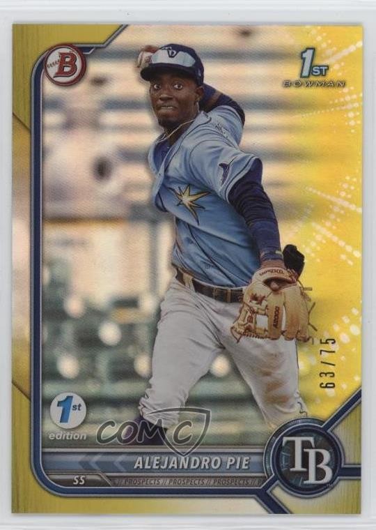 2022 Bowman 1st Edition Yellow Foil 63/75 Alejandro Pie #BPPF-99 0eq8