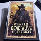 2026 Ghana Wanted Dead or Alive 5 Gram Silver Antiqued Foil w/ Box COA