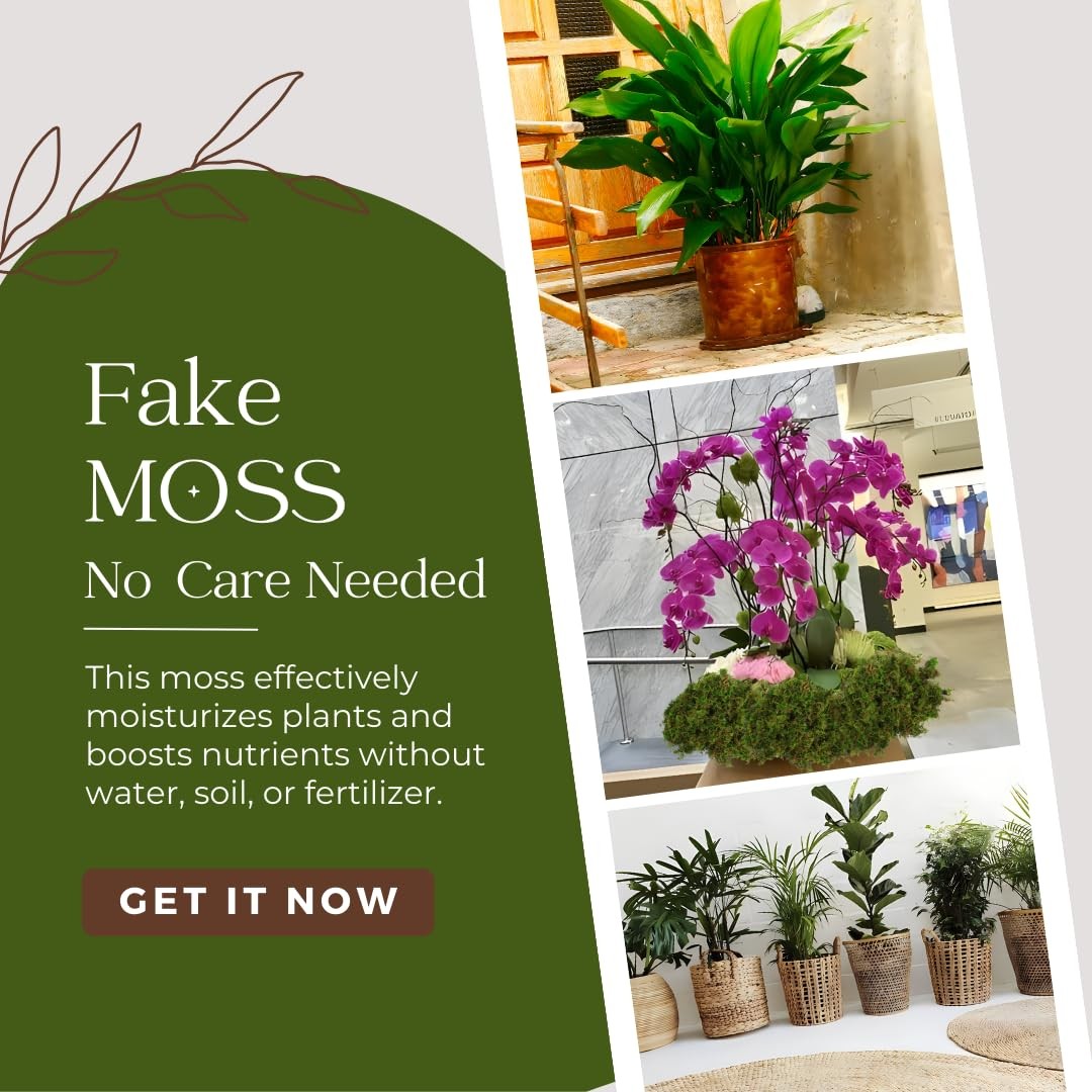 16oz Fake Green Moss for Crafts 1LB Artificial Moss Plants Fairy Garden Decor