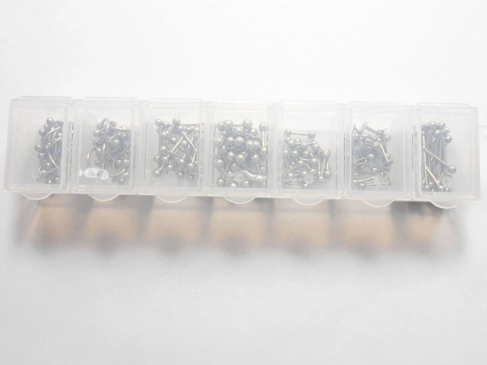 NUEVA CAJA 35/70/140 PIEZAS Mezcla 7 Estilo 316L Tragus Barra Cuerpo Piercing Joyería Gratis Foto 2 de 4