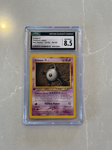 Unown [X] (1st Edition) graded CGC 8.5 for sale on eBay