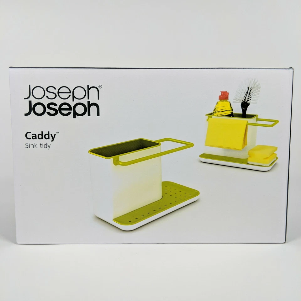 Joseph Joseph - Fregadero de carrito ordenado - Jabón blanco/verde, esponja, organizador de cocina de trapo Foto 2 de 4