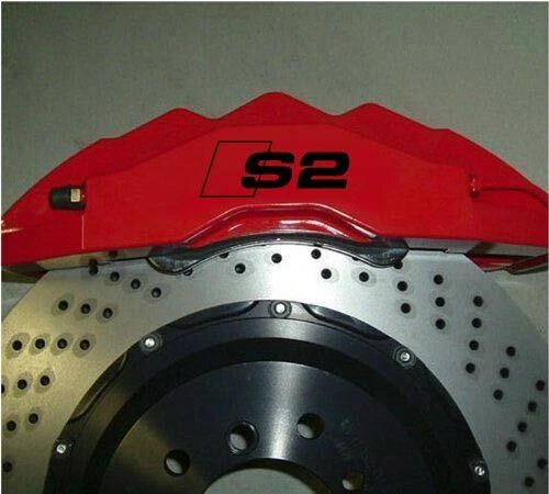 6 x Calcomanías de pinza de freno para Audi S S line S1-8 (bandera transparente) (NEGRO) Foto 3 de 4