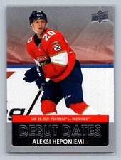 Aleksi Heponiemi 2021-22 Upper Deck Debut Dates #DD-16 Rookie Insert (Panthers)