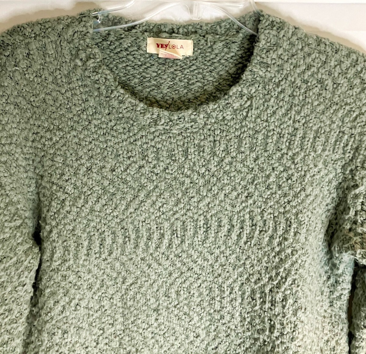 ★YESEYESEE★ SN Jacquard LS Sage Green yeseyesee SN Jaquard Tee - Sage Green | International Store