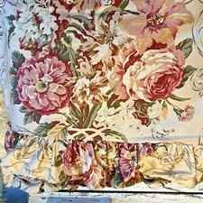 RARE Ralph Lauren Guinevere Aragon Medieval Ruffled Flat Sheet - Full DOUBLE