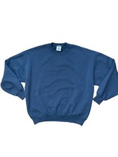 Vintage JERZEES Nu-Blend Blank Plain Crewneck Sweatshirt Mens Size 2XL Navy Blue