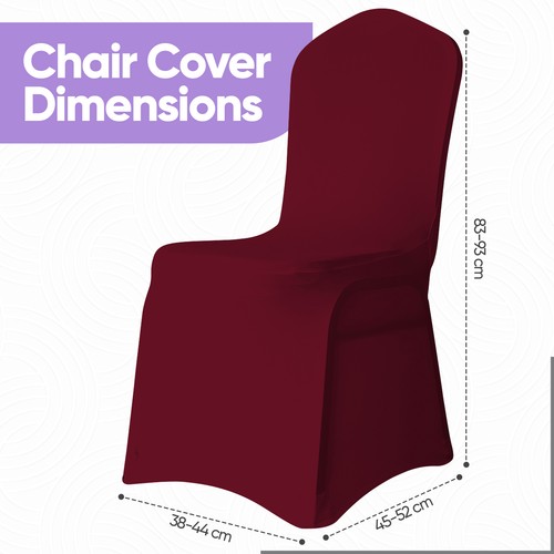 1-150pcs Dining Room Chair Cover Slip SEAT Cover Stretch Removable Wedding Party - Picture 39 of 133
