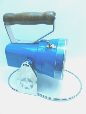 VINTAGE STARLITE 293 STAR  INSPECTOR FLASHLIGHT  ( LED UPGRADE) BLUE