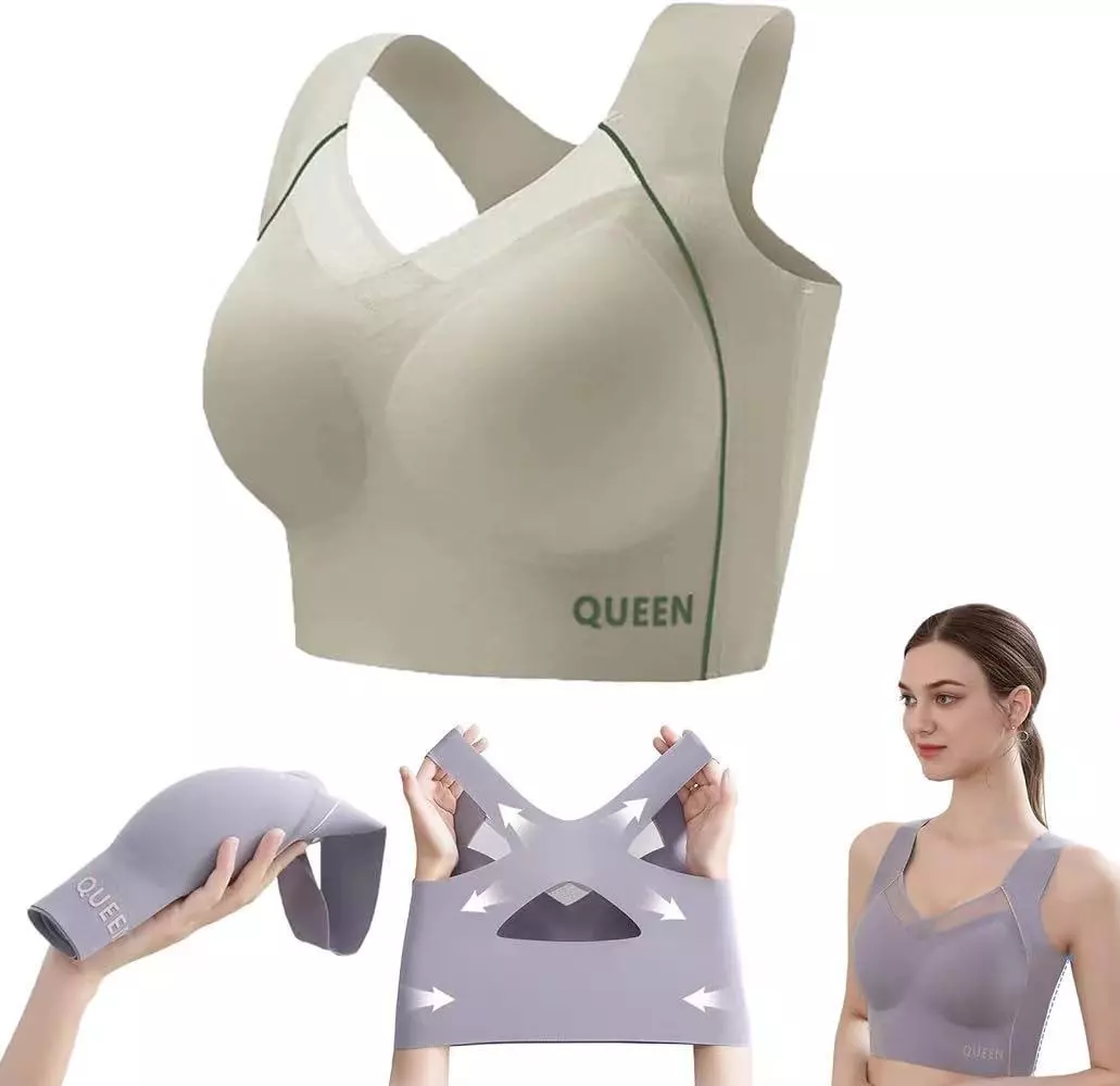 Push Up Bras for Women Wire Free Bra with Support Full-Coverage Bras  Exercise and Offers Back Support M Bean Paste