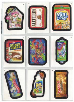 2014 WACKY PACKAGES SERIES 1 ANS 12 ALL NEW SERIES 12 SET 55 BLACK
