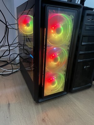Gaming PC komplett Set - AMD Ryzen 5 5500, 32GB RAM, RX6650XT, Monitor, Tastatur