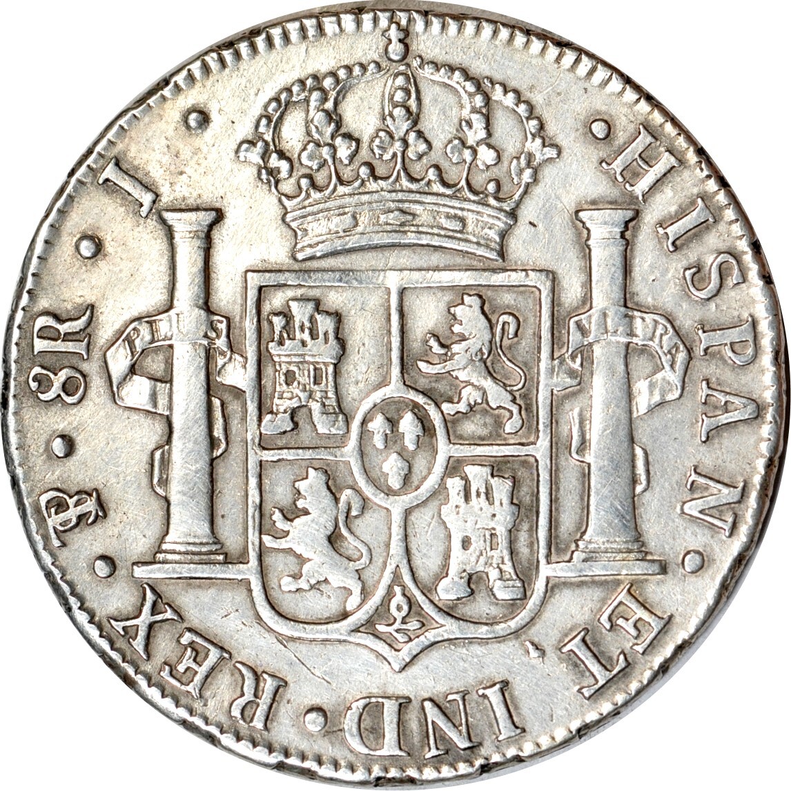 Bolivia, Potosi 8 Reales Ferdinand IIV; 1825 PTS J VF(Cleaned