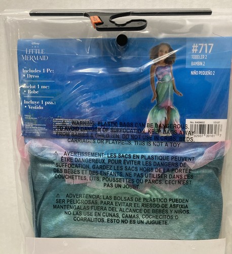 Disney Die kleine Meerjungfrau Kostüm 2T Arielle Verkleidung Halloweenkostüm - Bild 2 von 3