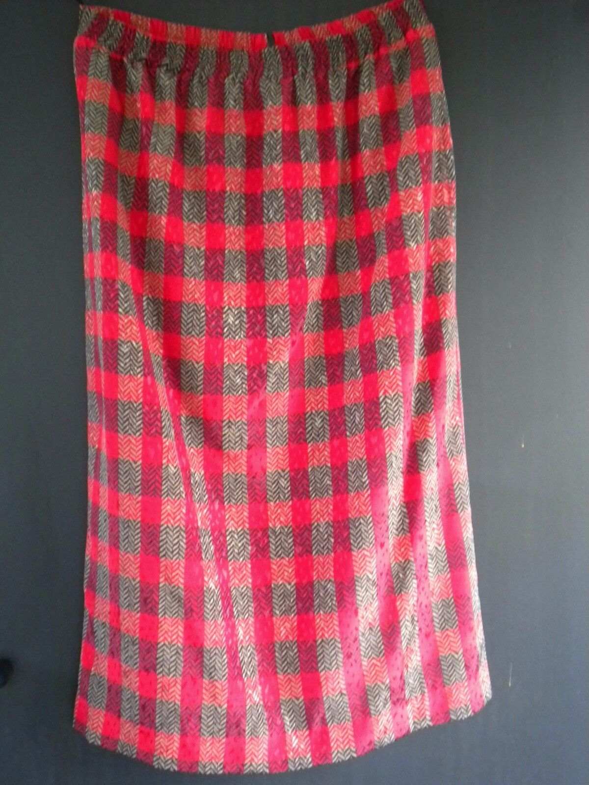 Womens Jacksonville Mall Skirt Red Size 40 Measurement Accurate Super popular specialty store Pattern Plaid