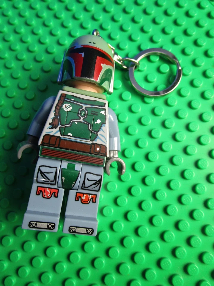 genuine LEGO STAR WARS BOBA FETT minifigure LED TORCH LITE KEYRING KEYCHAIN - Image 3 of 4